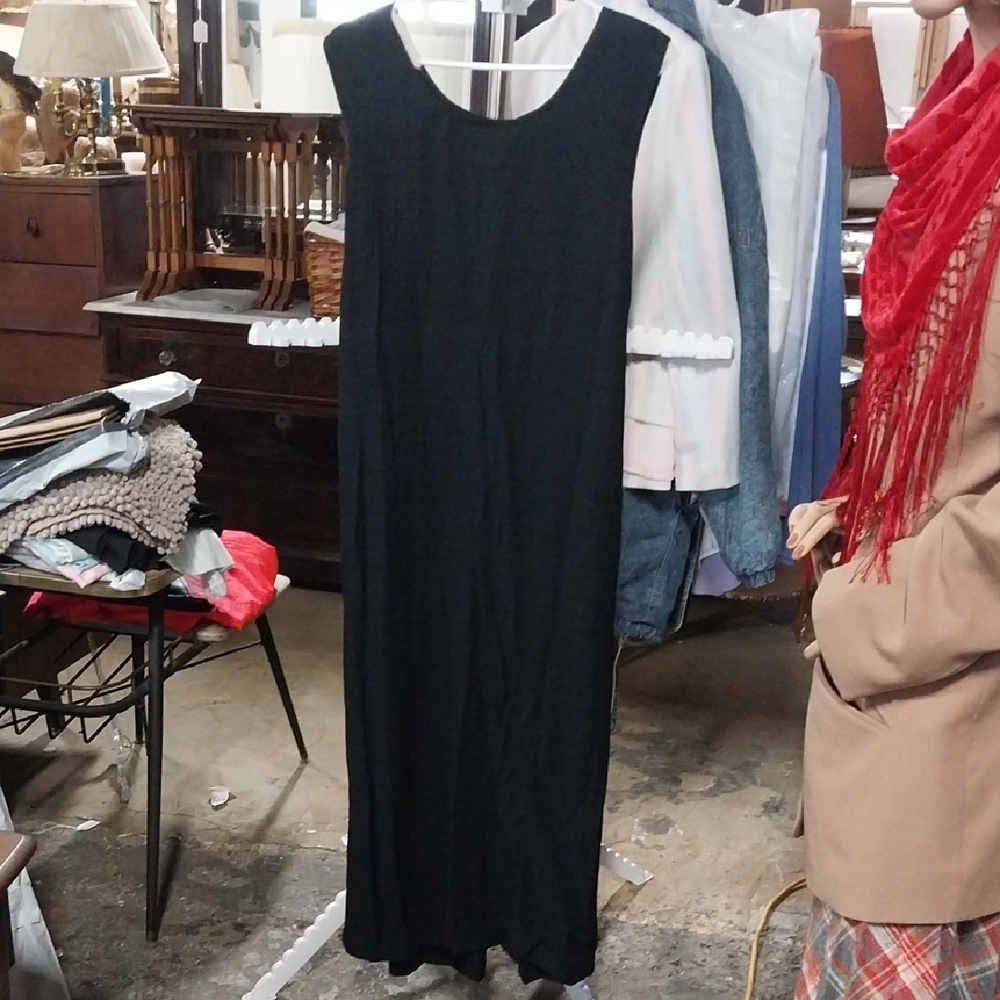 Elegant Vintage Black Sleeveless Dress